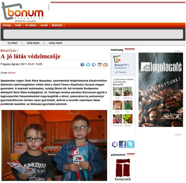 A jó látás védelmezője – Simó Klára Déván