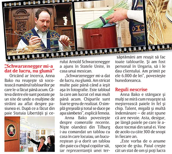 Vajdahunyadi újság cikk (Ziarul Hunedoreanului Deva) 2012. 10. 10.